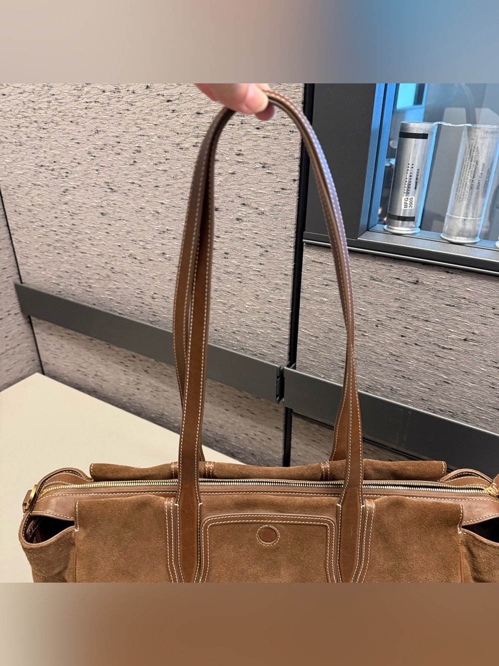 Songmont Medium Yore Duffle Bag - Sandal Suede 🧸♥️ - Picture 7 of 13